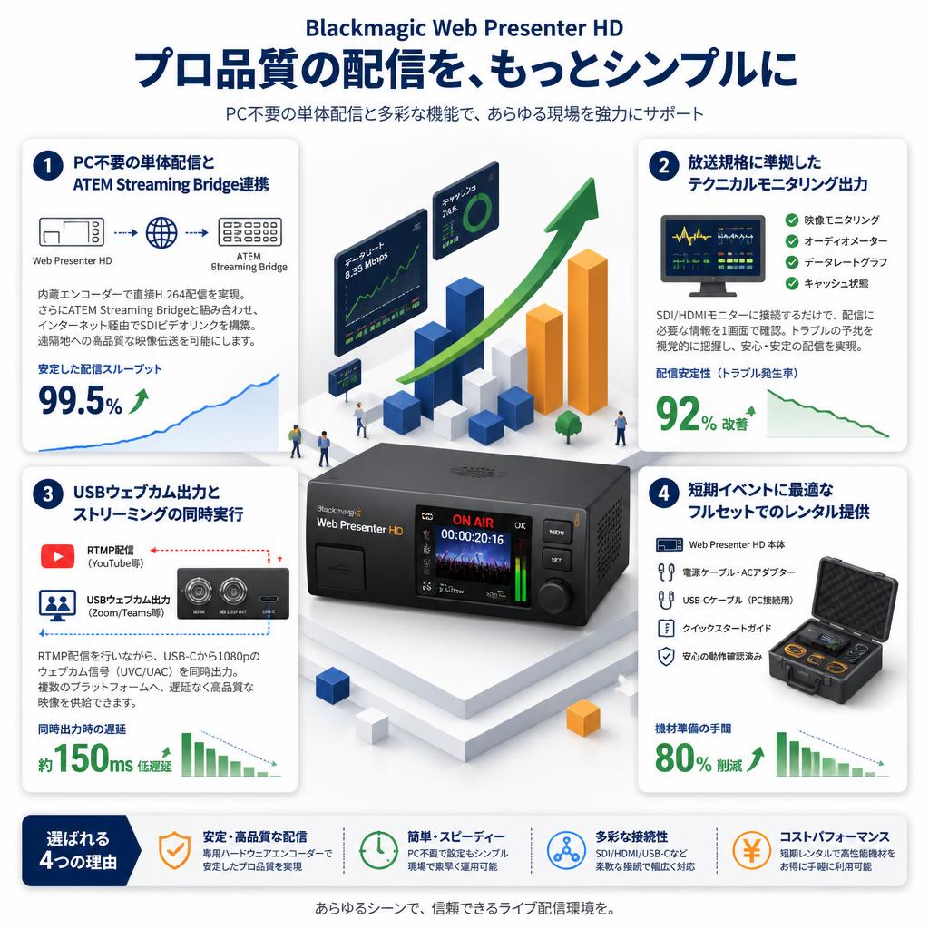 Blackmagic Web Presenter HD セールスポイント