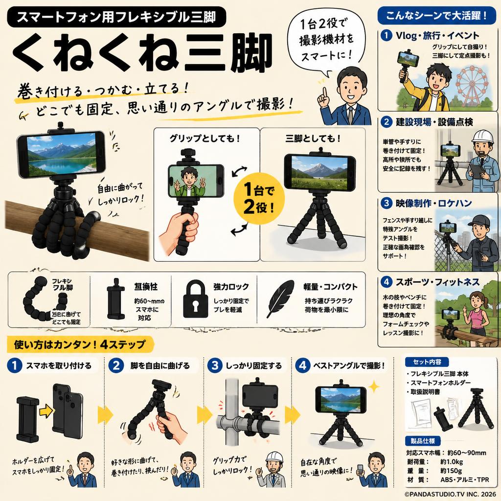 スマートフォン用フレキシブル三脚　くねくね三脚 おもな対象のお客様