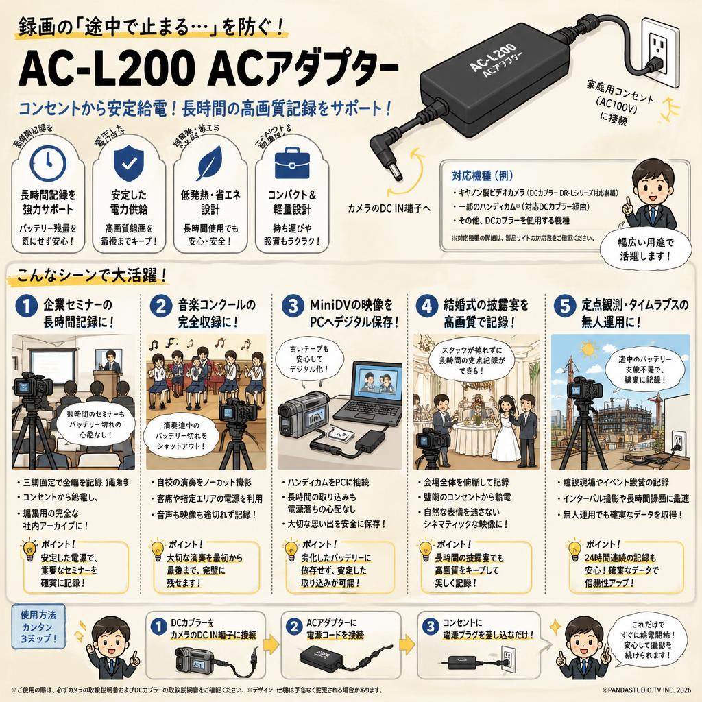 AC-L200 ACアダプター 用途