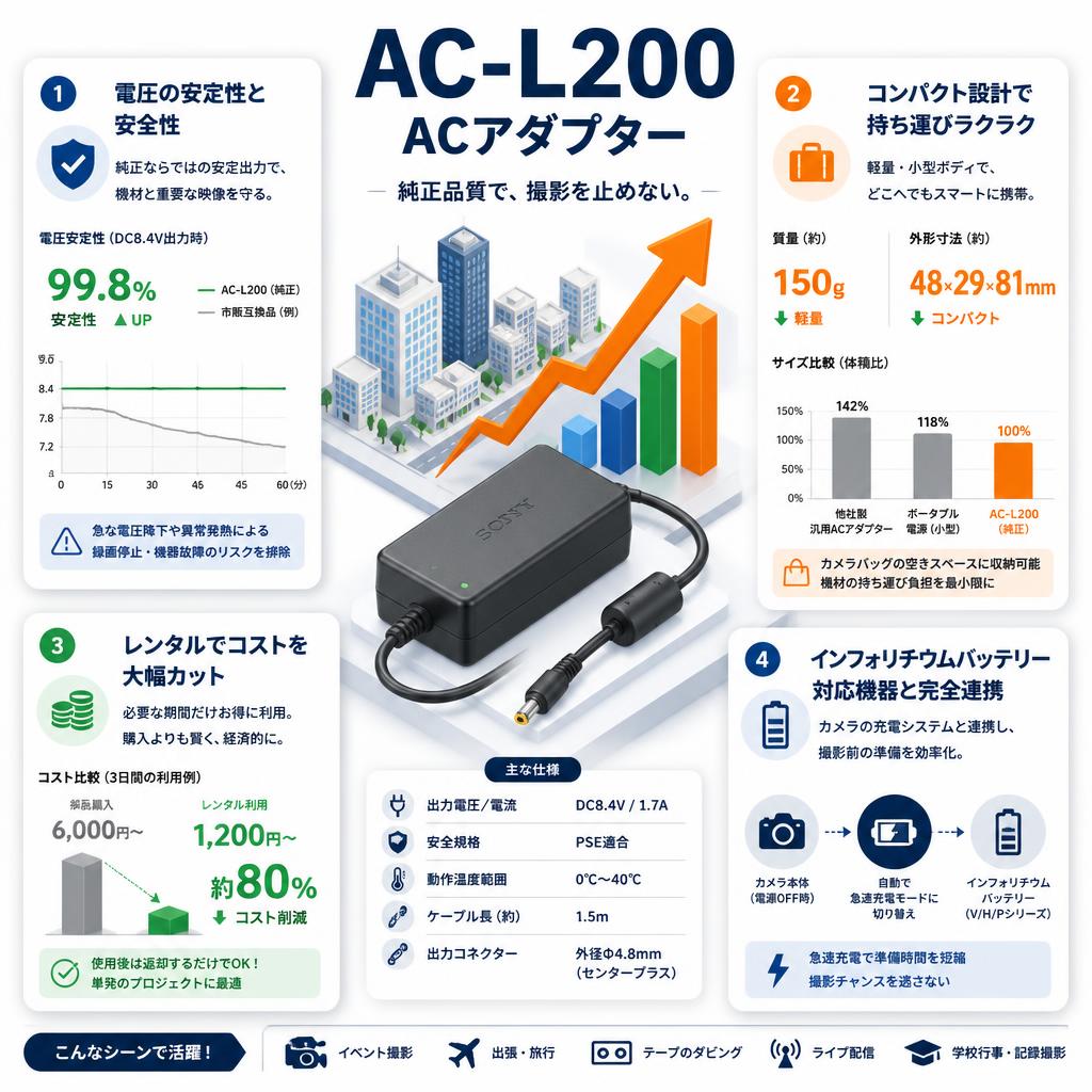 AC-L200 ACアダプター セールスポイント