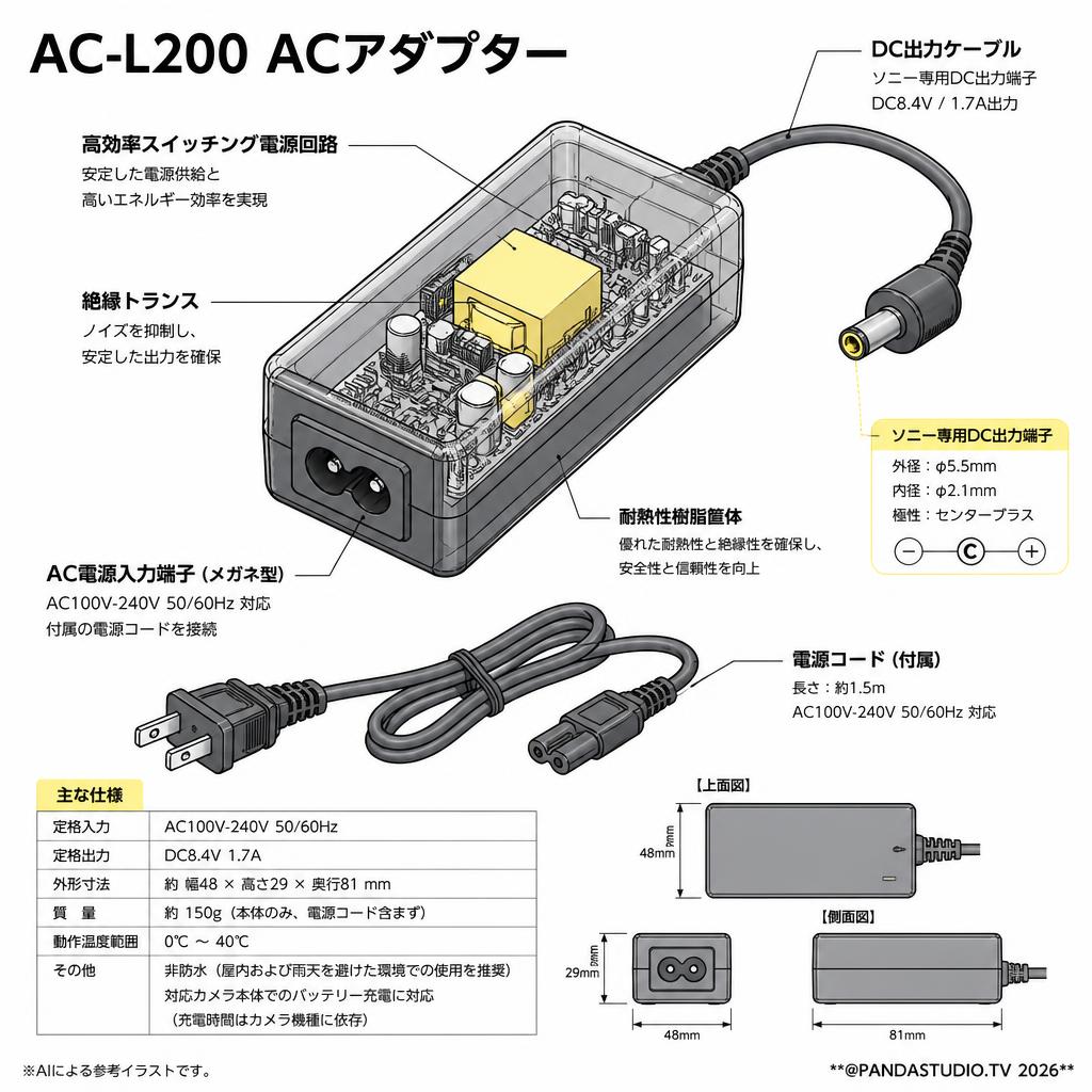 AC-L200 ACアダプター スペック