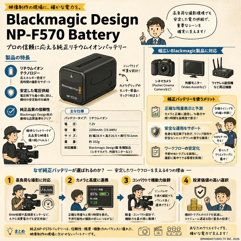 Blackmagic Design NP-F570 Battery 概要