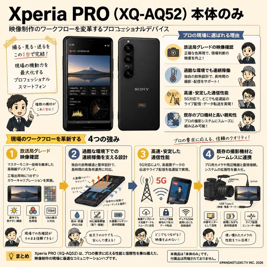 Xperia PRO（XQ-AQ52）本体のみ 概要