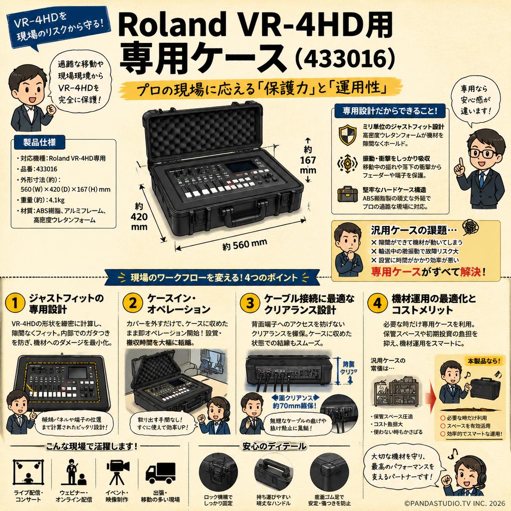 Roland VR-4HD用 専用ケース（433016） 概要