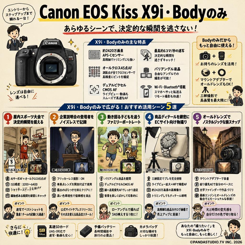 Canon EOS Kiss X9i・Bodyのみ 用途