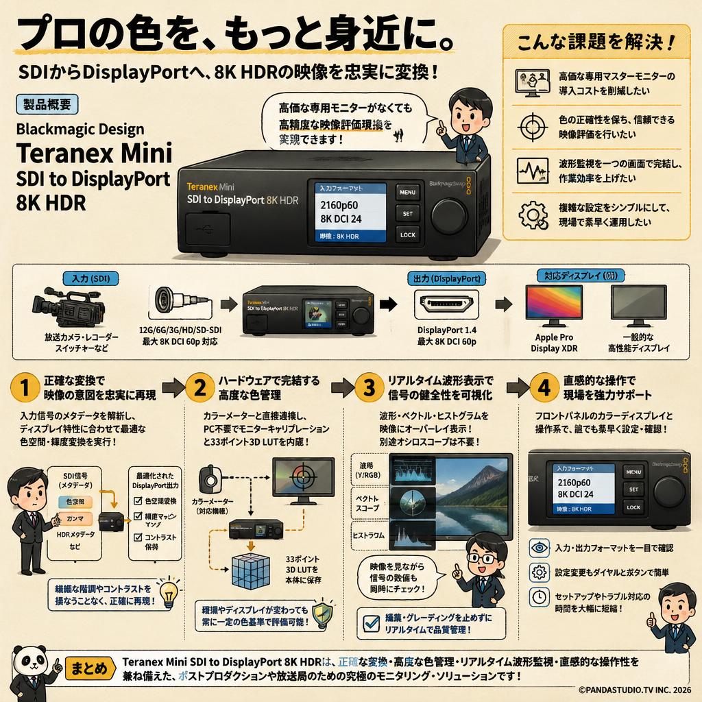 Blackmagic Design Teranex Mini SDI to DisplayPort 8K HDR 概要