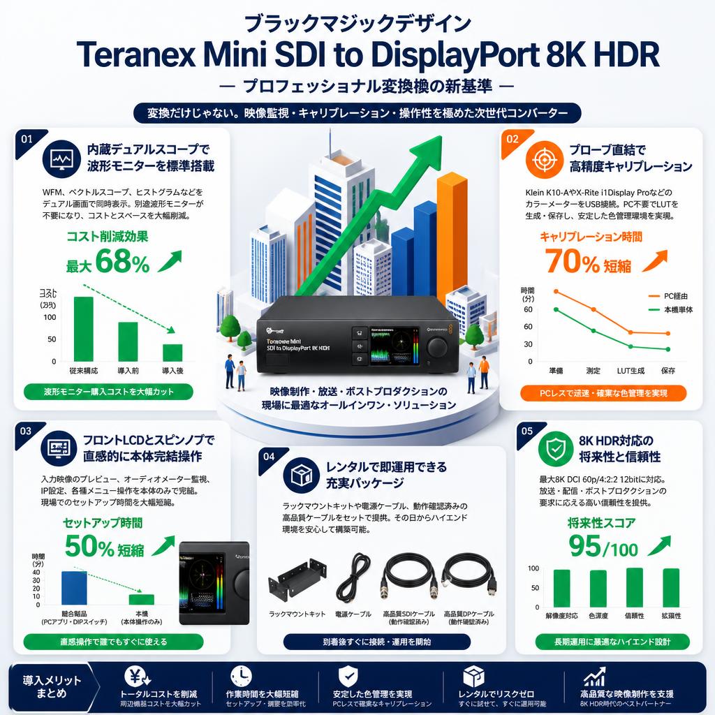 Blackmagic Design Teranex Mini SDI to DisplayPort 8K HDR セールスポイント