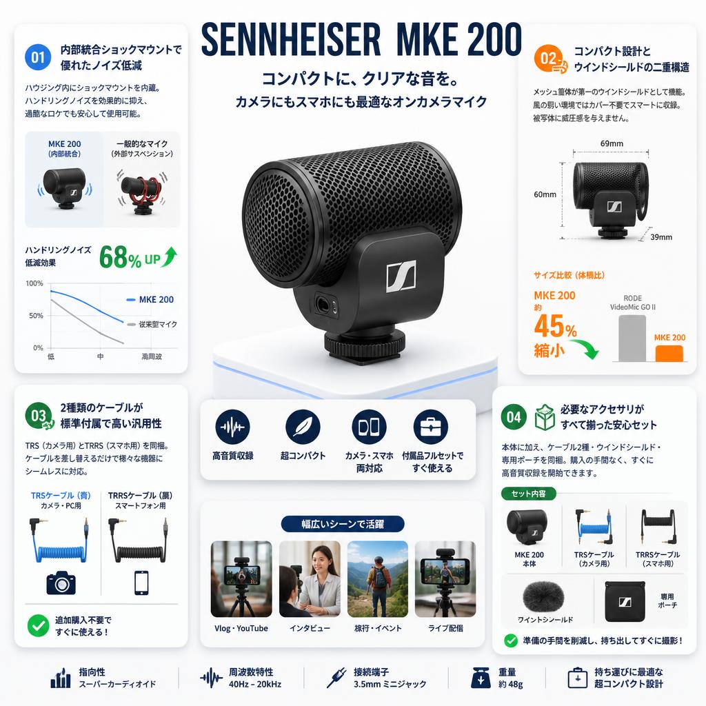 SENNHEISER  MKE 200 セールスポイント