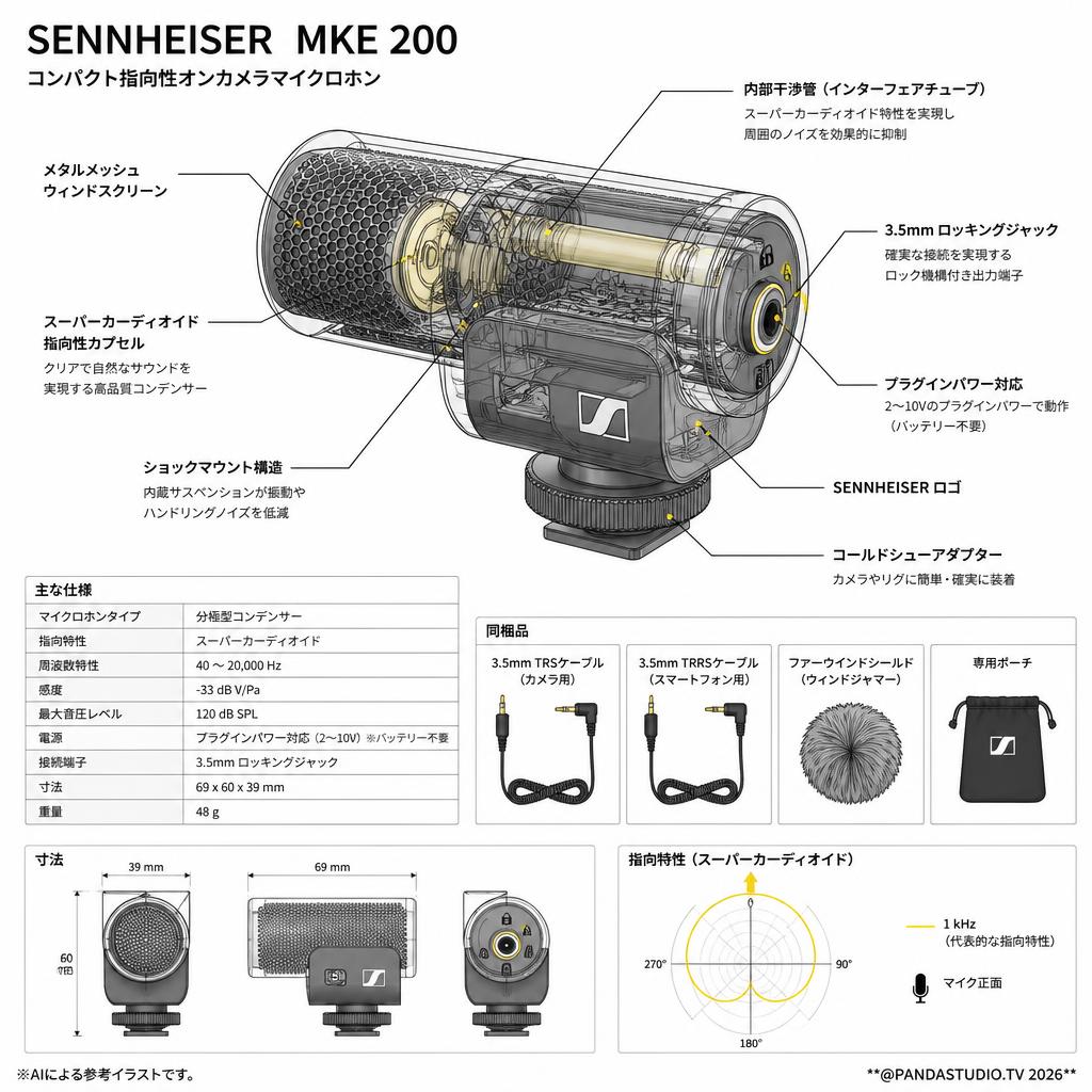 SENNHEISER  MKE 200 スペック