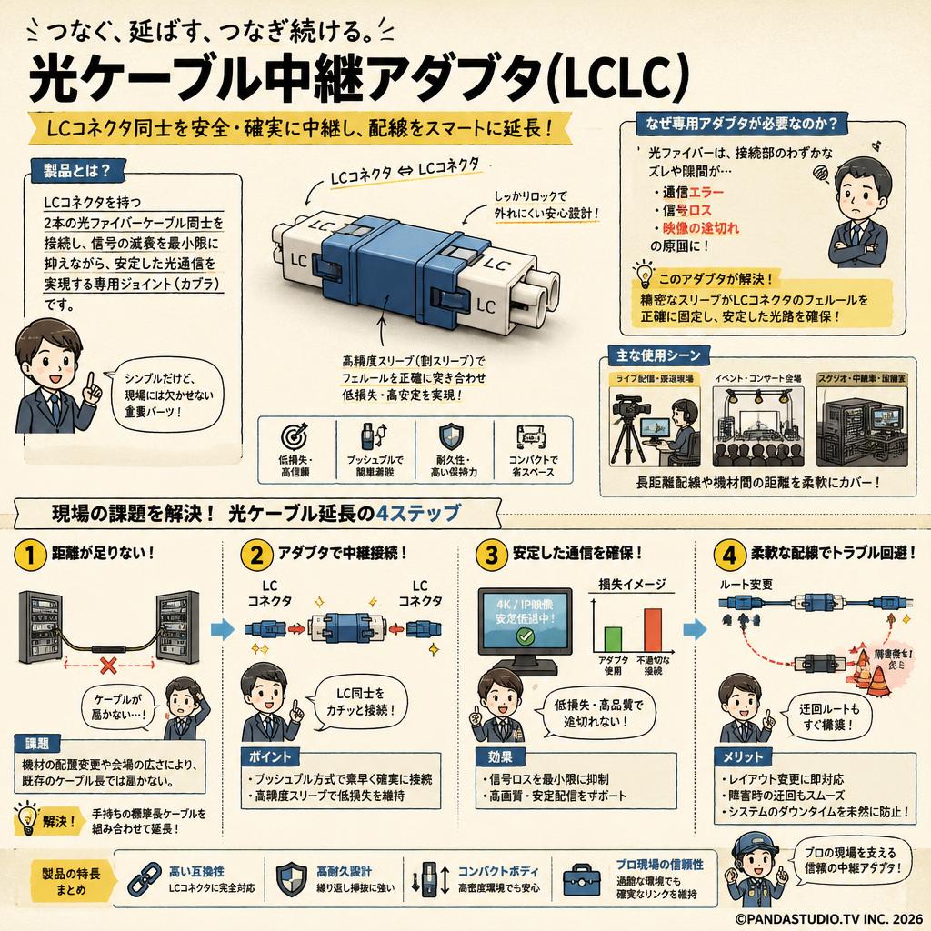 光ケーブル中継アダプタ(LCLC) 概要