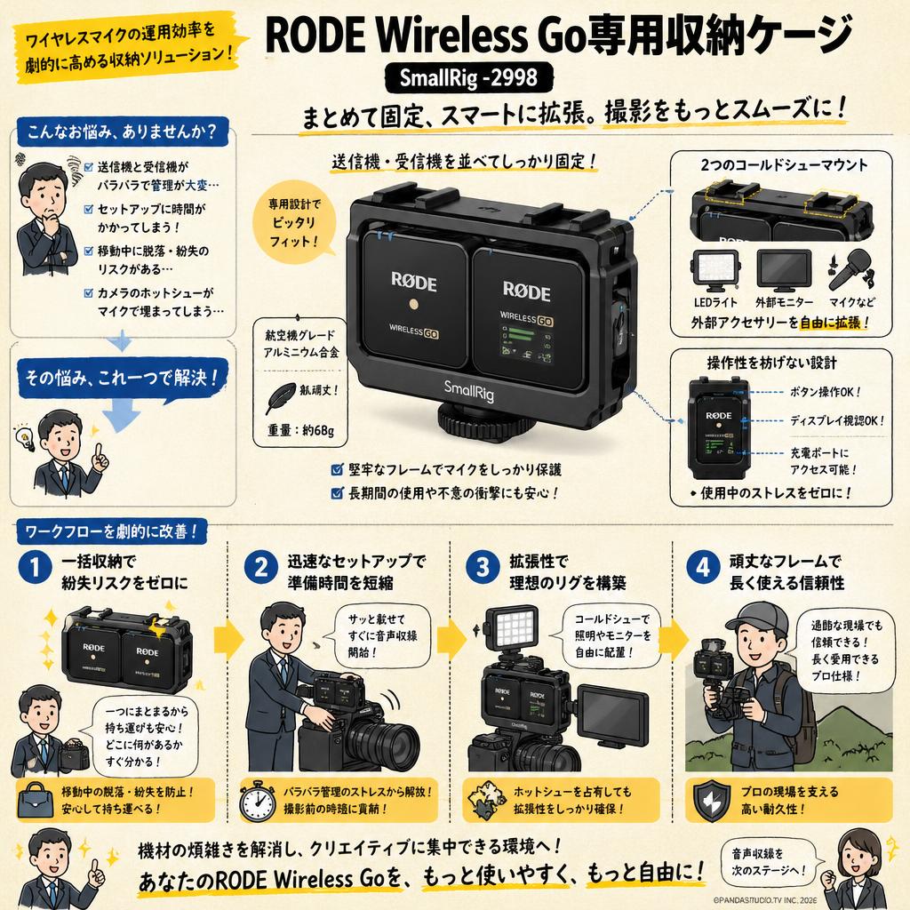 RODE Wireless Go専用収納ケージ  SmallRig -2998 概要