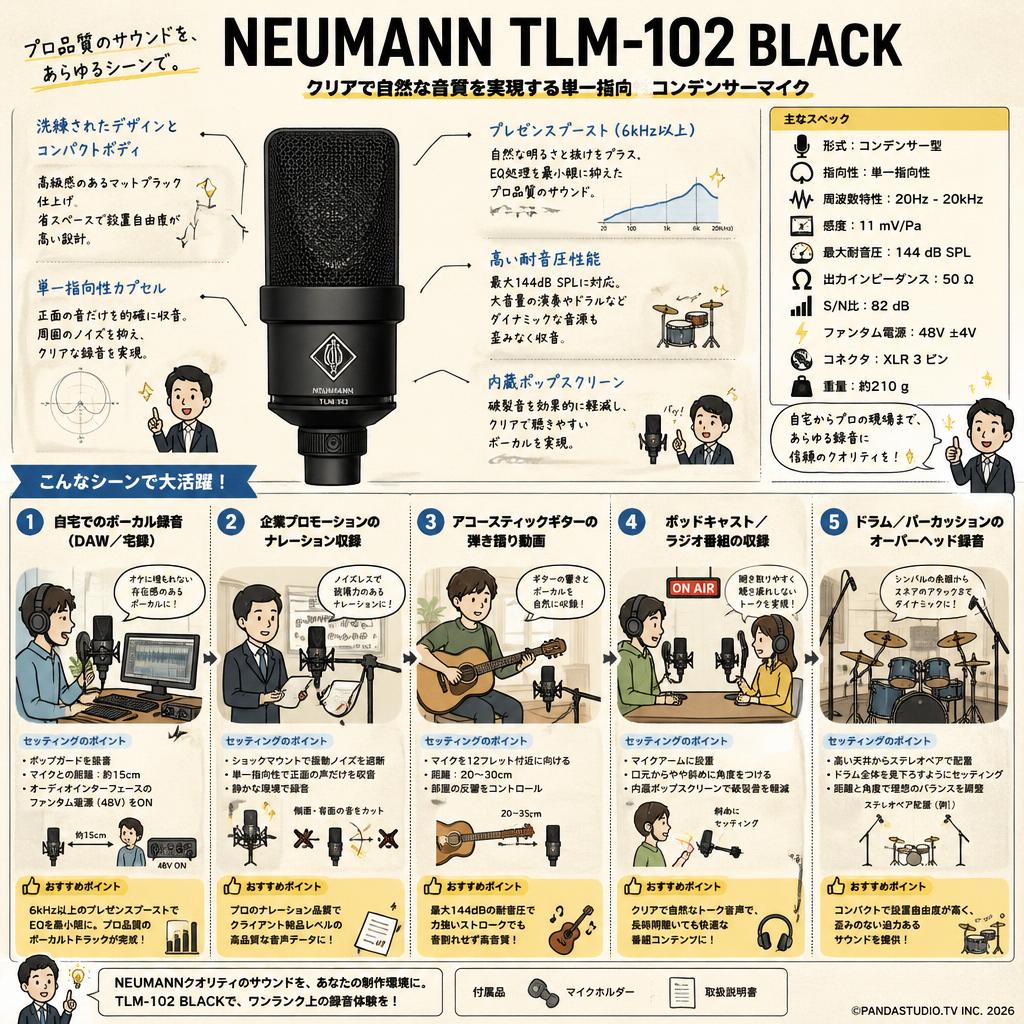 NEUMANN TLM-102 BLACK 用途