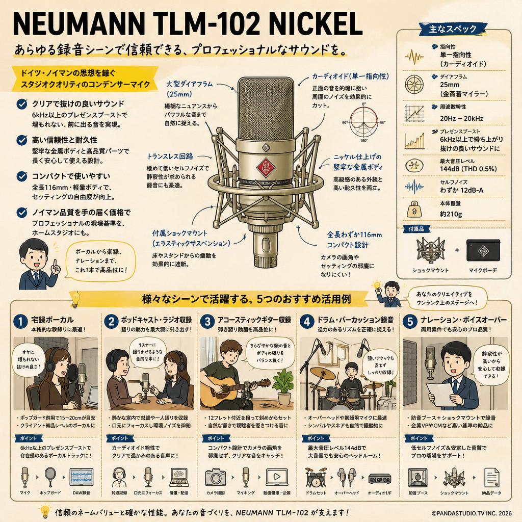 NEUMANN TLM-102 NICKEL 用途