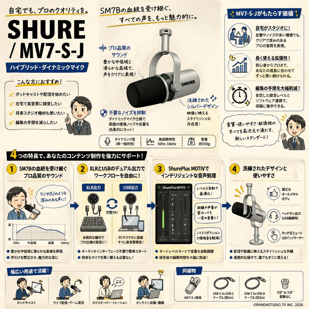 SHURE / MV7-S-J 概要