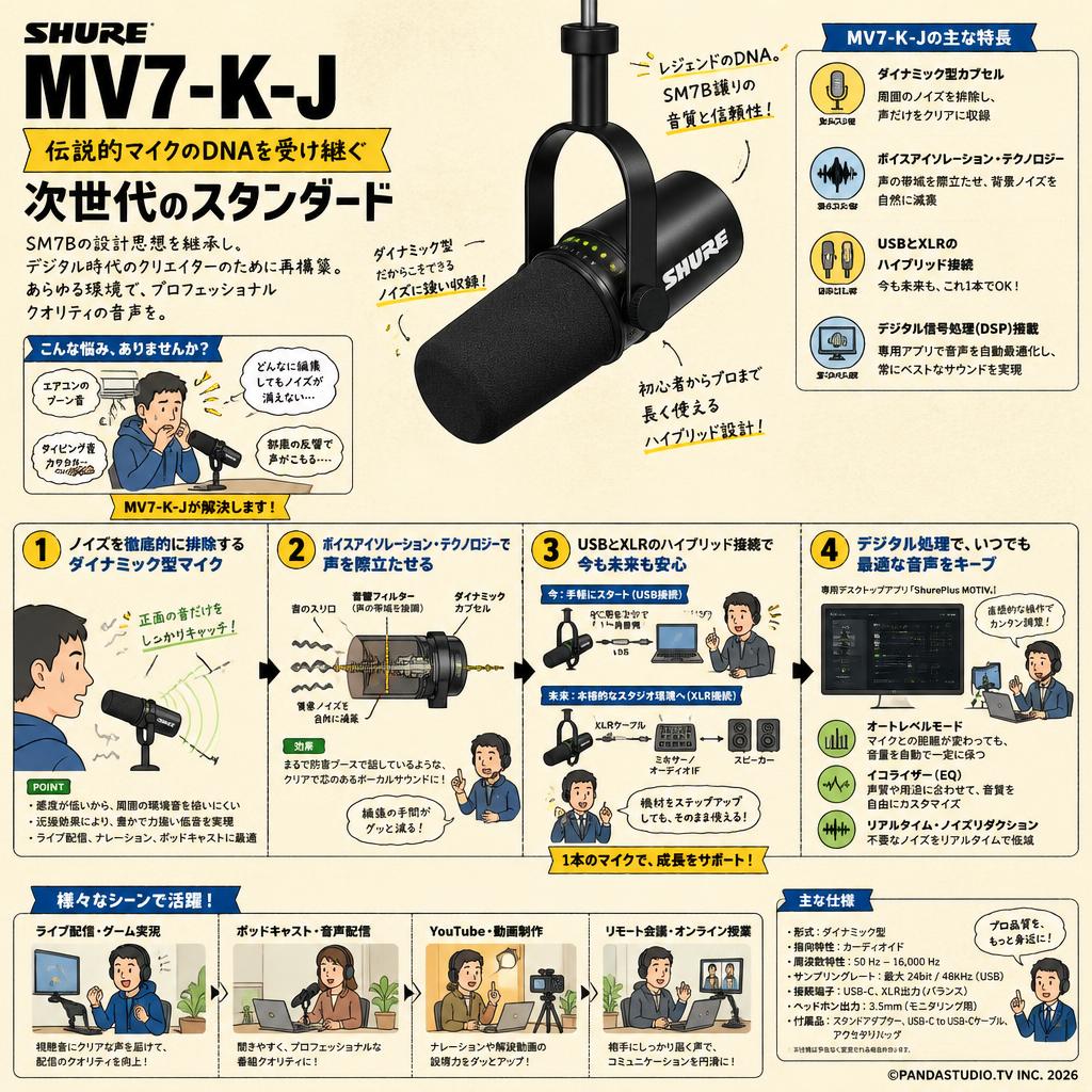 SHURE / MV7-K-J 概要