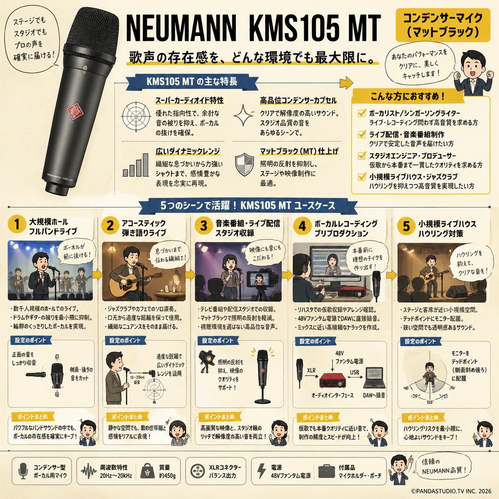 NEUMANN  KMS105 MT 用途