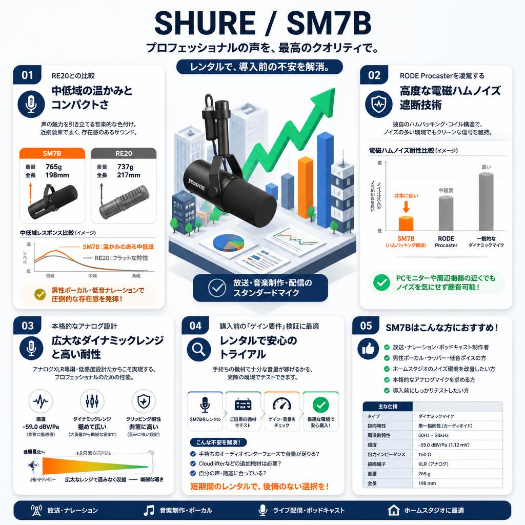 SHURE  / SM7B セールスポイント
