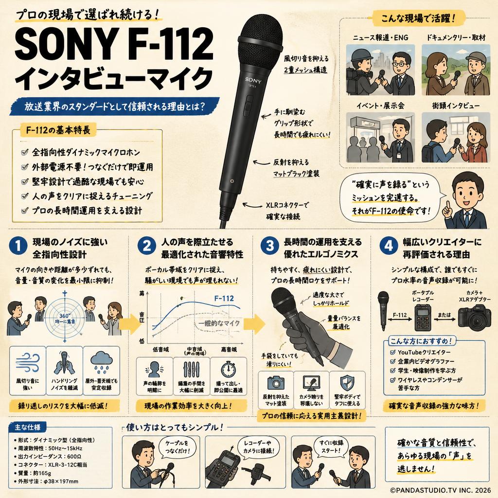 SONY F-112 インタビューマイク 概要