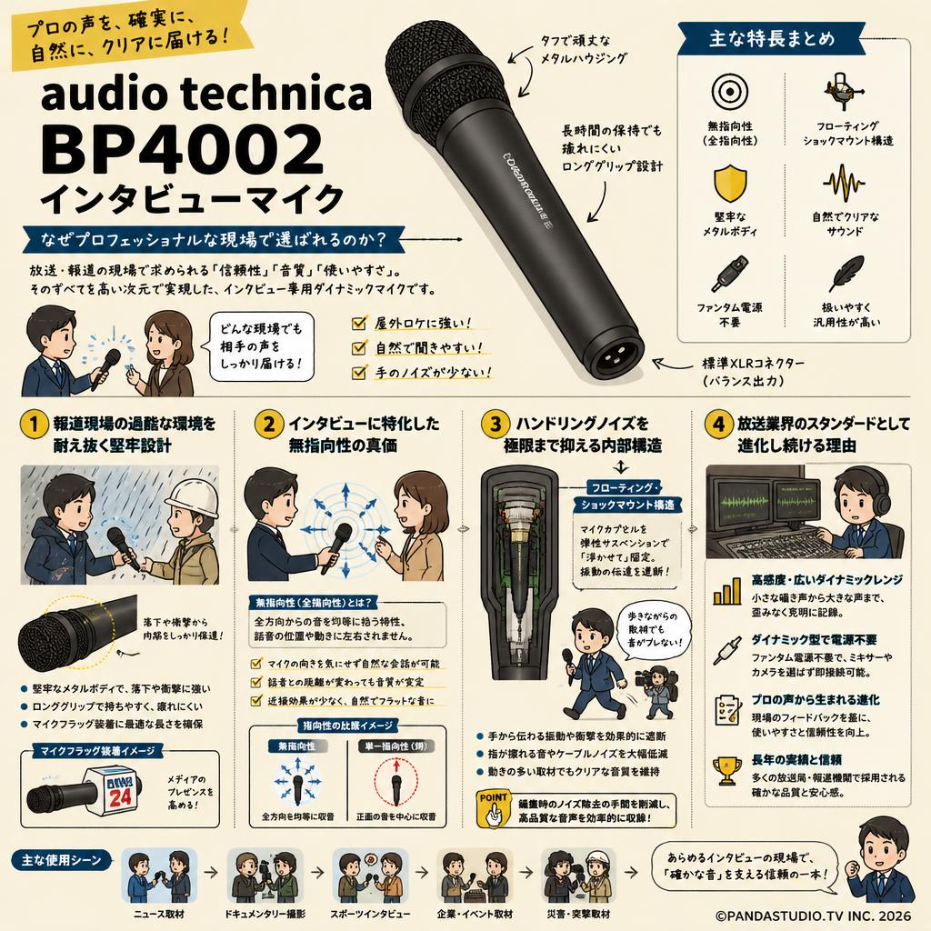 audio technica BP4002 インタビューマイク 概要