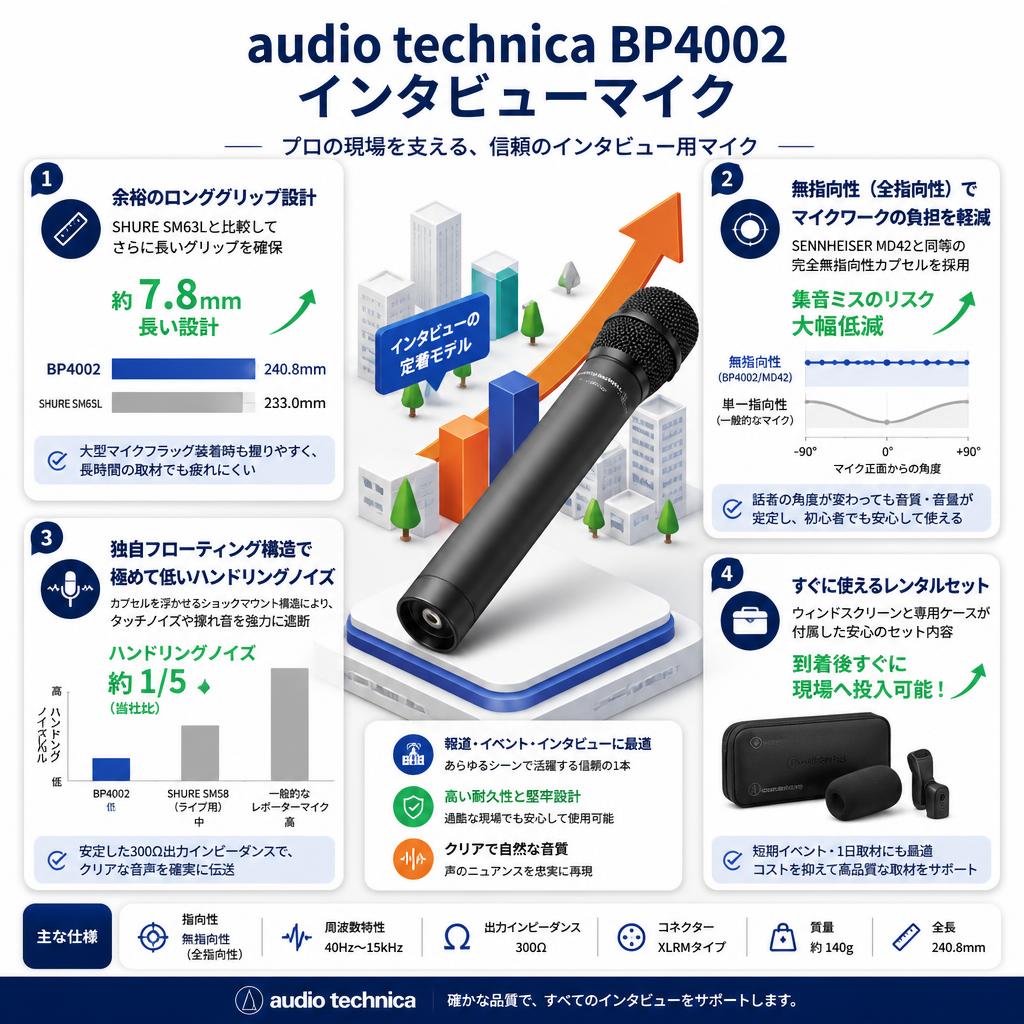 audio technica BP4002 インタビューマイク セールスポイント