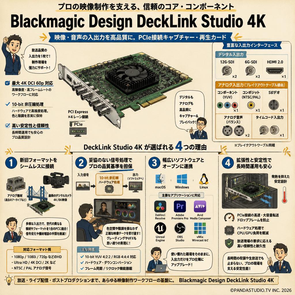 Blackmagic Design DeckLink studio 4k 概要
