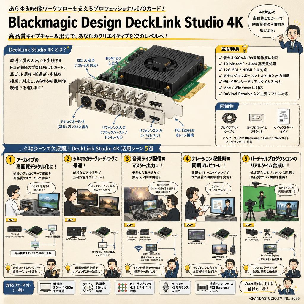 Blackmagic Design DeckLink studio 4k 用途