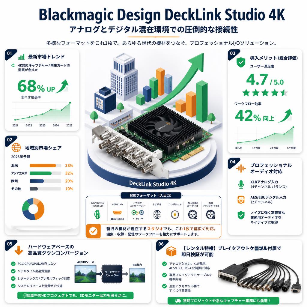 Blackmagic Design DeckLink studio 4k セールスポイント