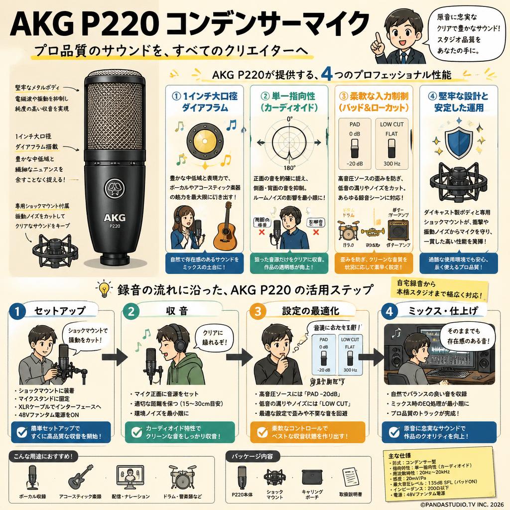AKG  P220 コンデンサーマイク 概要