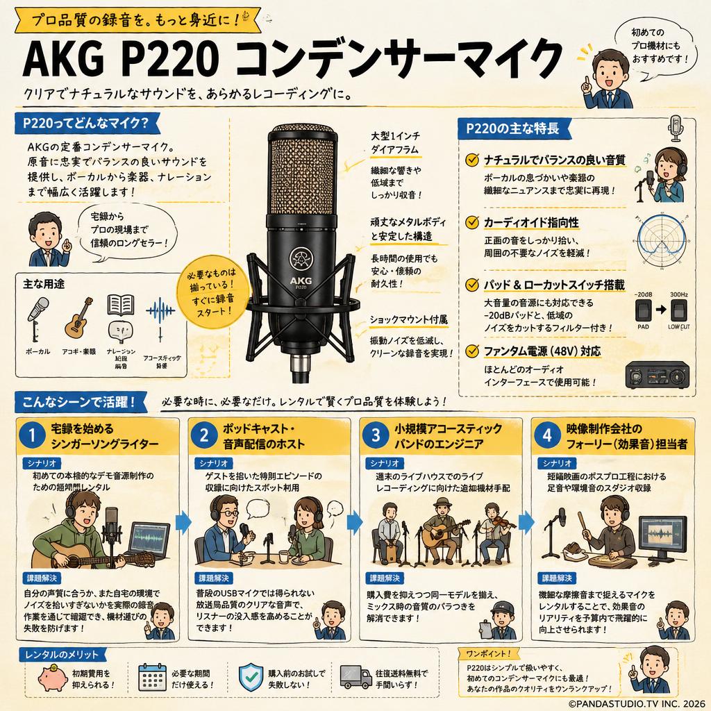 AKG  P220 コンデンサーマイク おもな対象のお客様