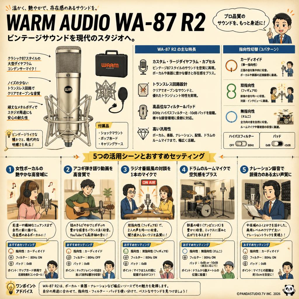 WARM AUDIO WA-87 R2 用途