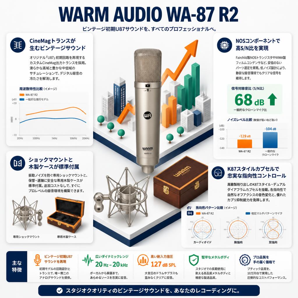 WARM AUDIO WA-87 R2 セールスポイント