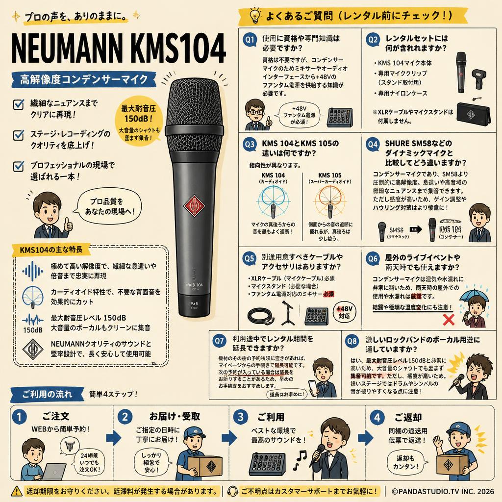 NEUMANN  KMS104 FAQ（よくある質問と答え）