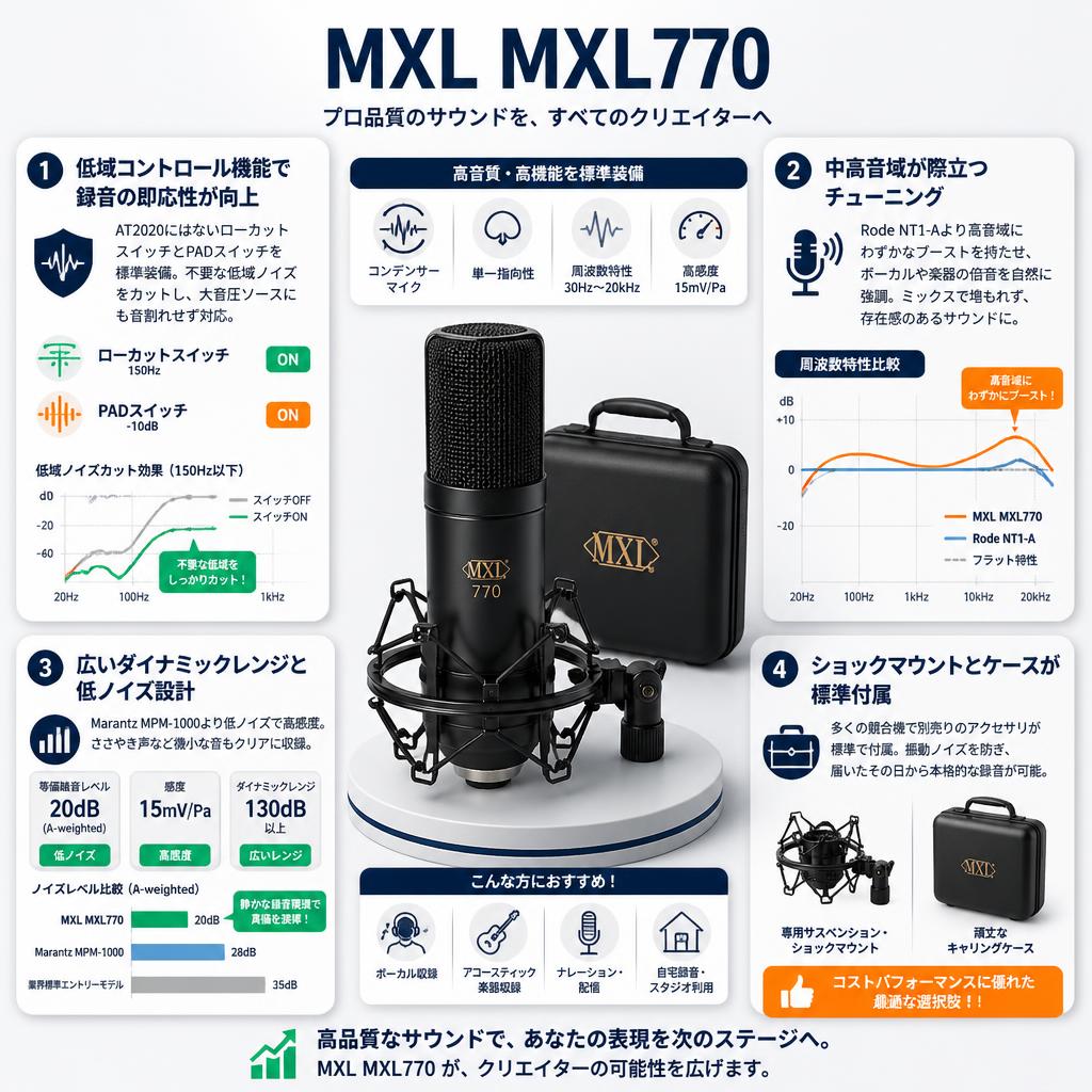 MXL MXL770 セールスポイント