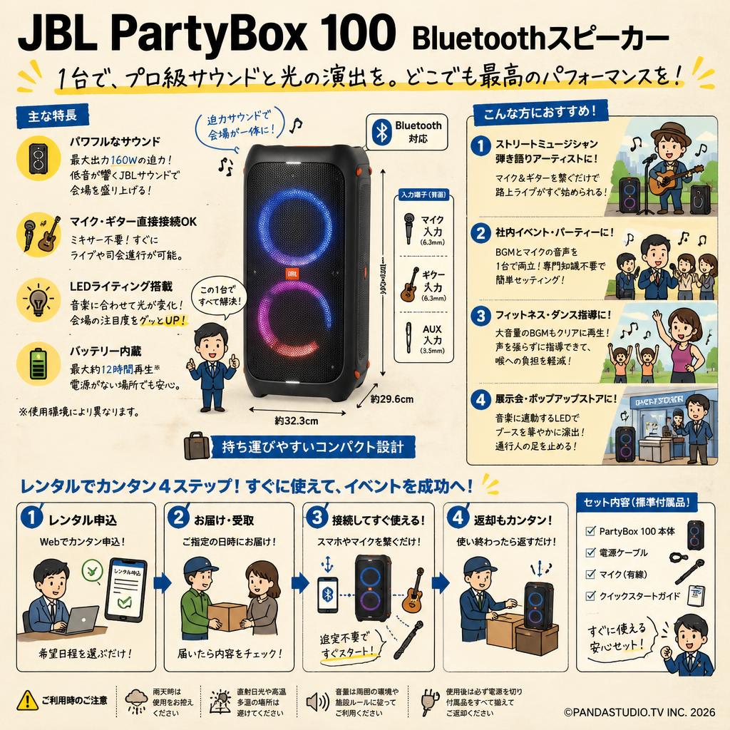 JBL PartyBox 100 Bluetoothスピーカー おもな対象のお客様