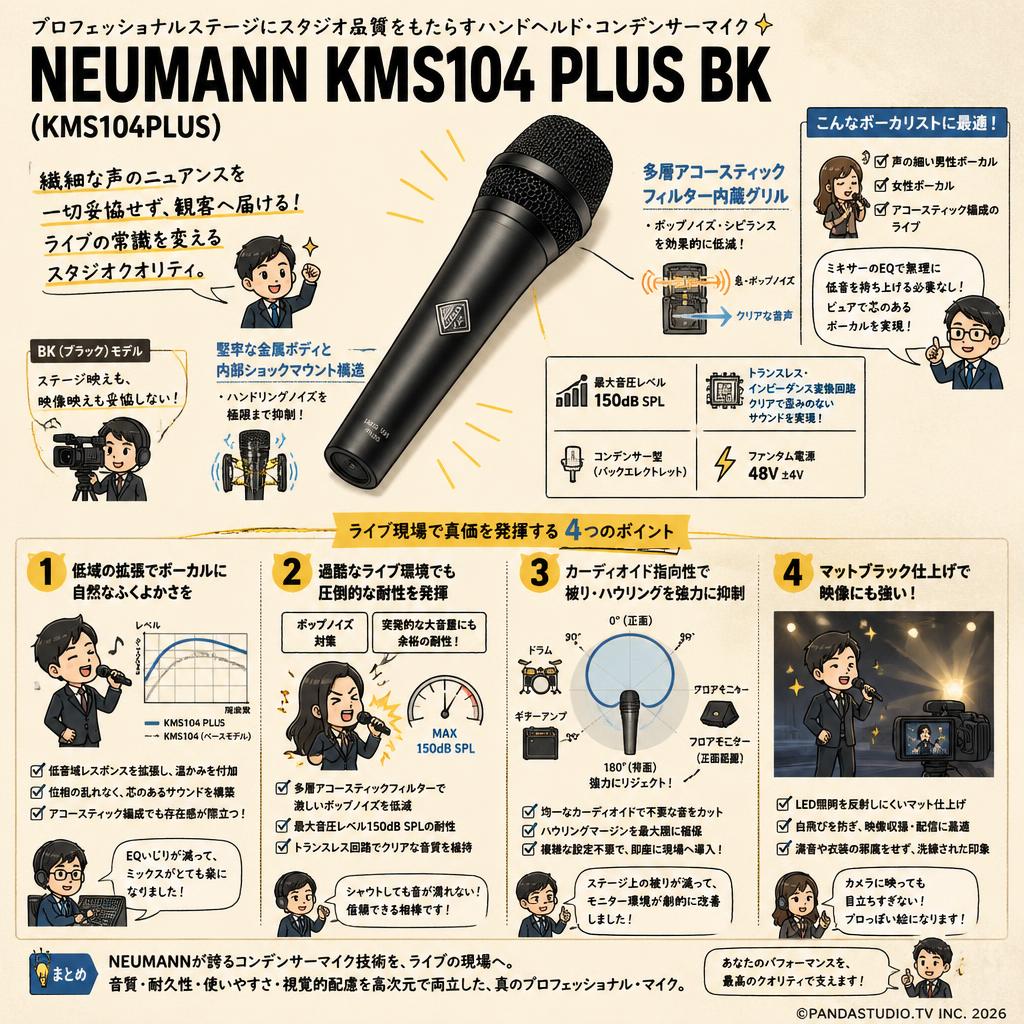 NEUMANN KMS104 PLUS BK (KMS104PLUS) 概要