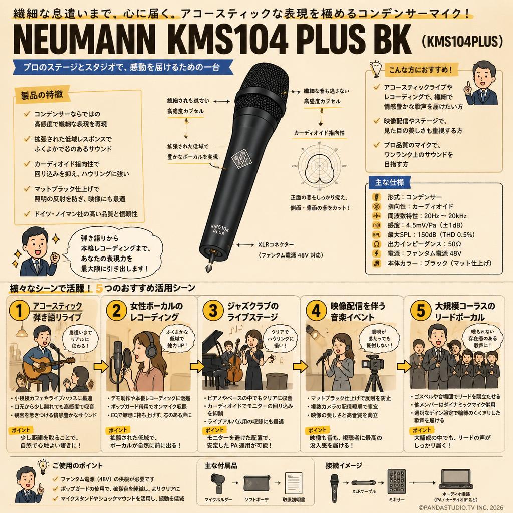 NEUMANN KMS104 PLUS BK (KMS104PLUS) 用途