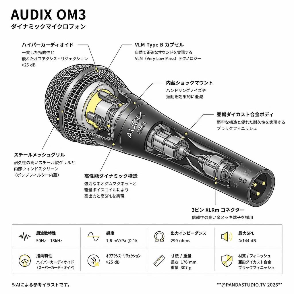 AUDIX OM3 スペック
