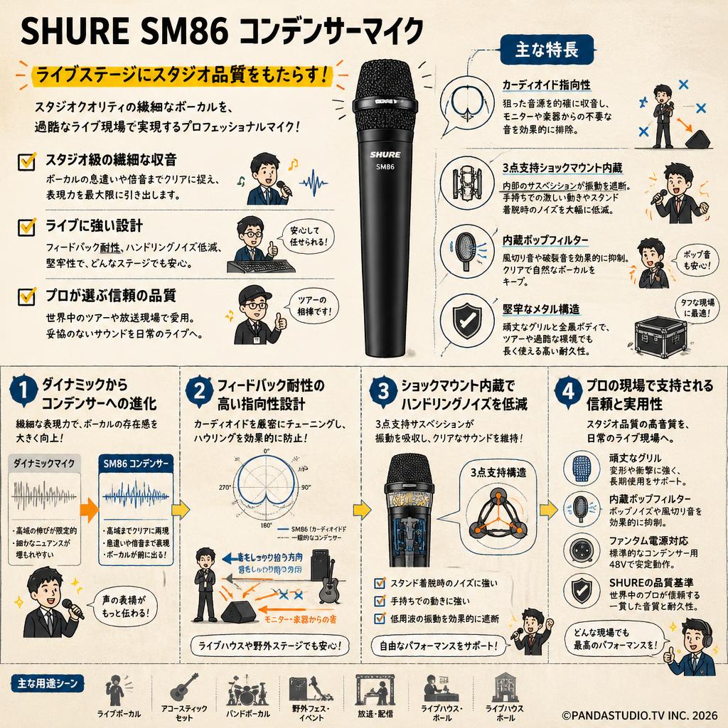 SHURE SM86 コンデンサーマイク 概要