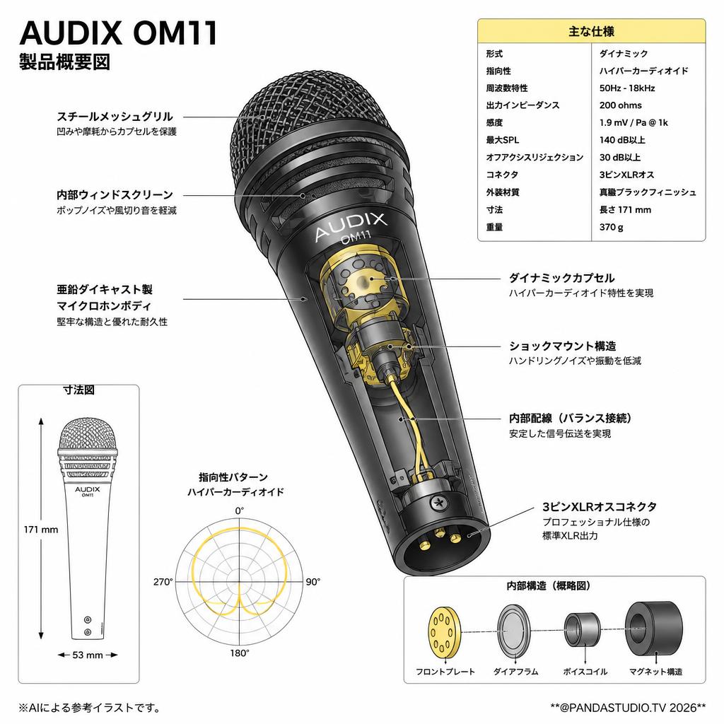 AUDIX OM11 スペック