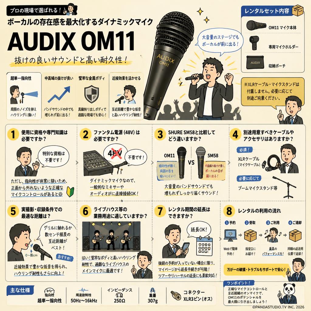 AUDIX OM11 FAQ（よくある質問と答え）