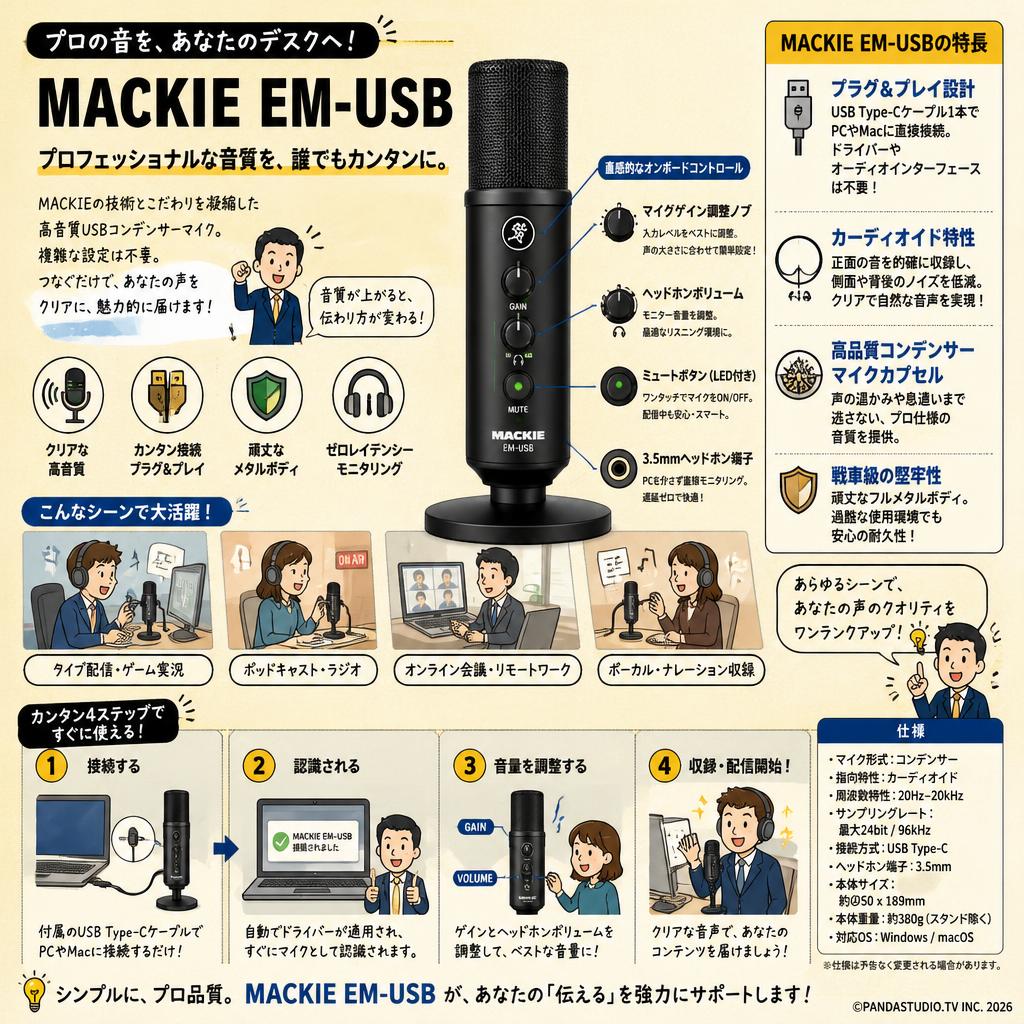 MACKIE  EM-USB 概要