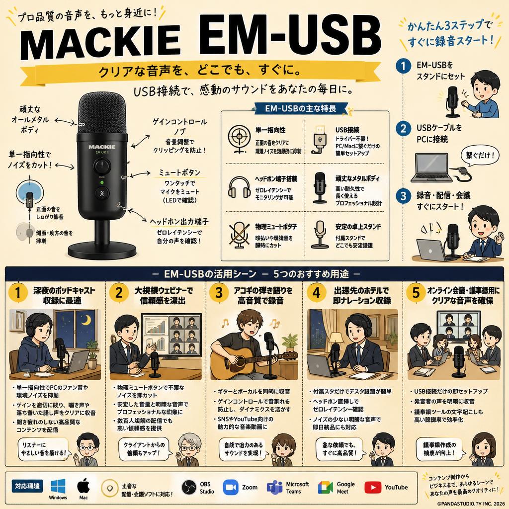 MACKIE  EM-USB 用途