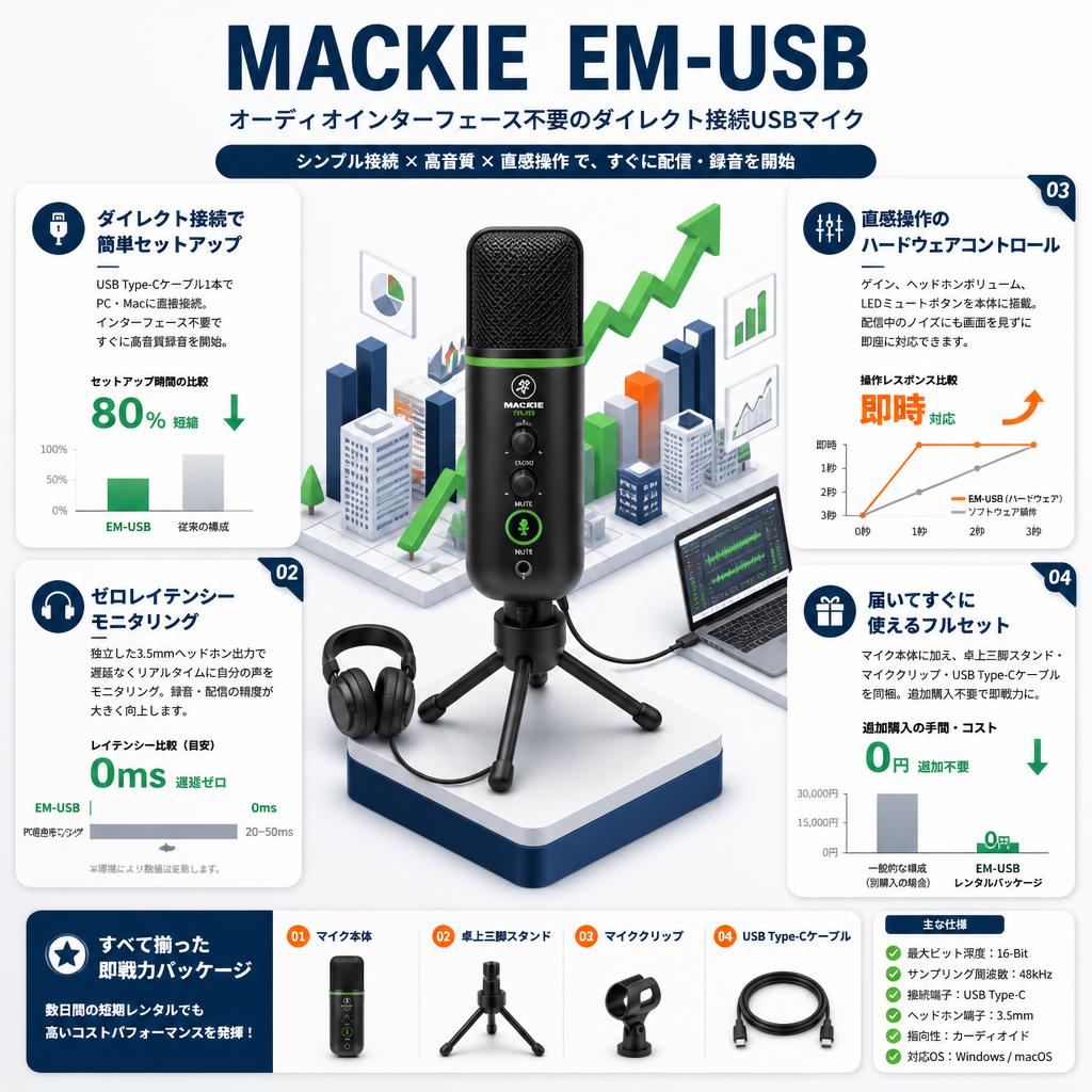 MACKIE  EM-USB セールスポイント