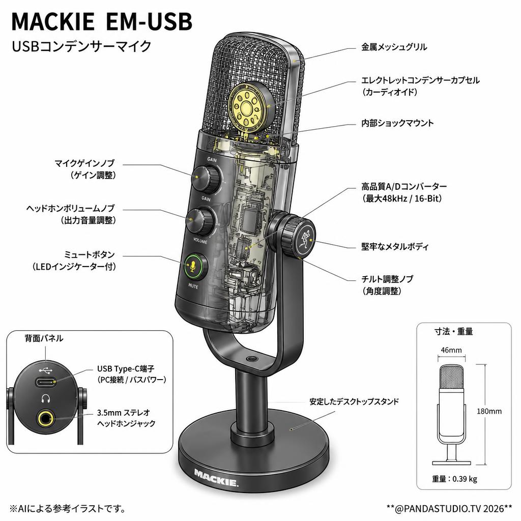 MACKIE  EM-USB スペック