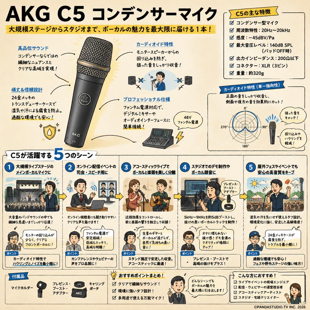 AKG  C5 コンデンサーマイク 用途