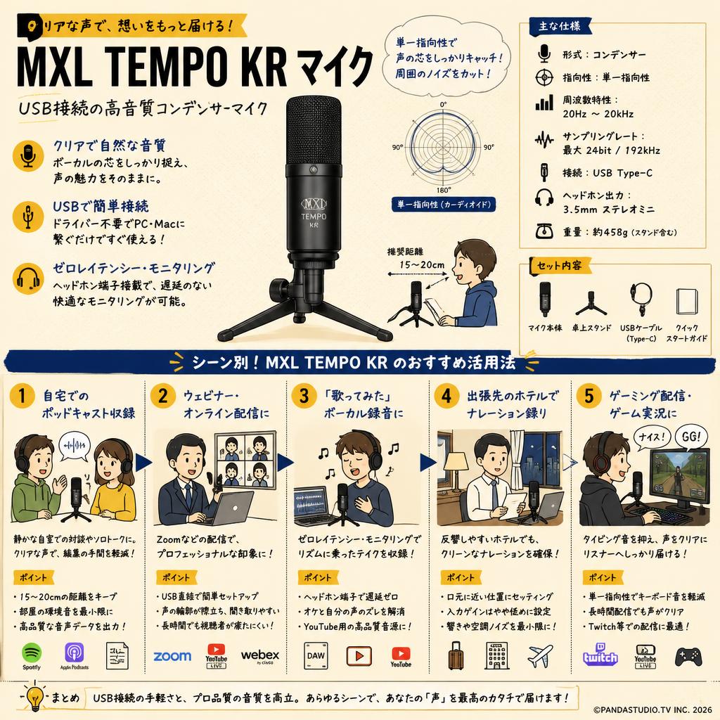 MXL  TEMPO KR マイク 用途