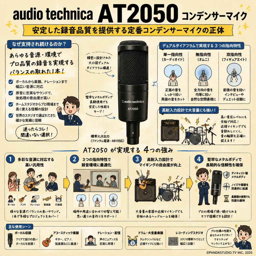 audio technica AT2050 コンデンサーマイク 概要