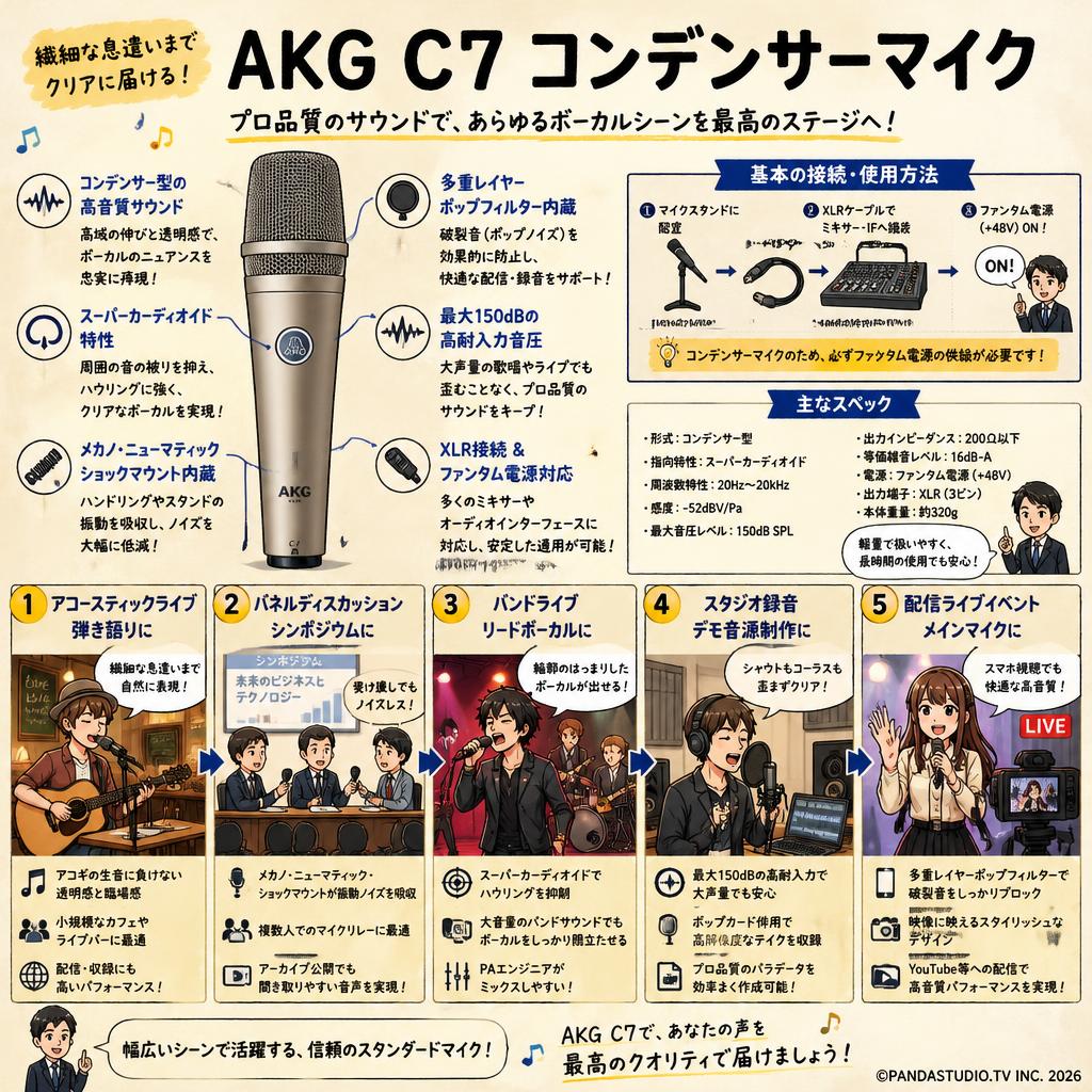 AKG  C7 コンデンサーマイク 用途