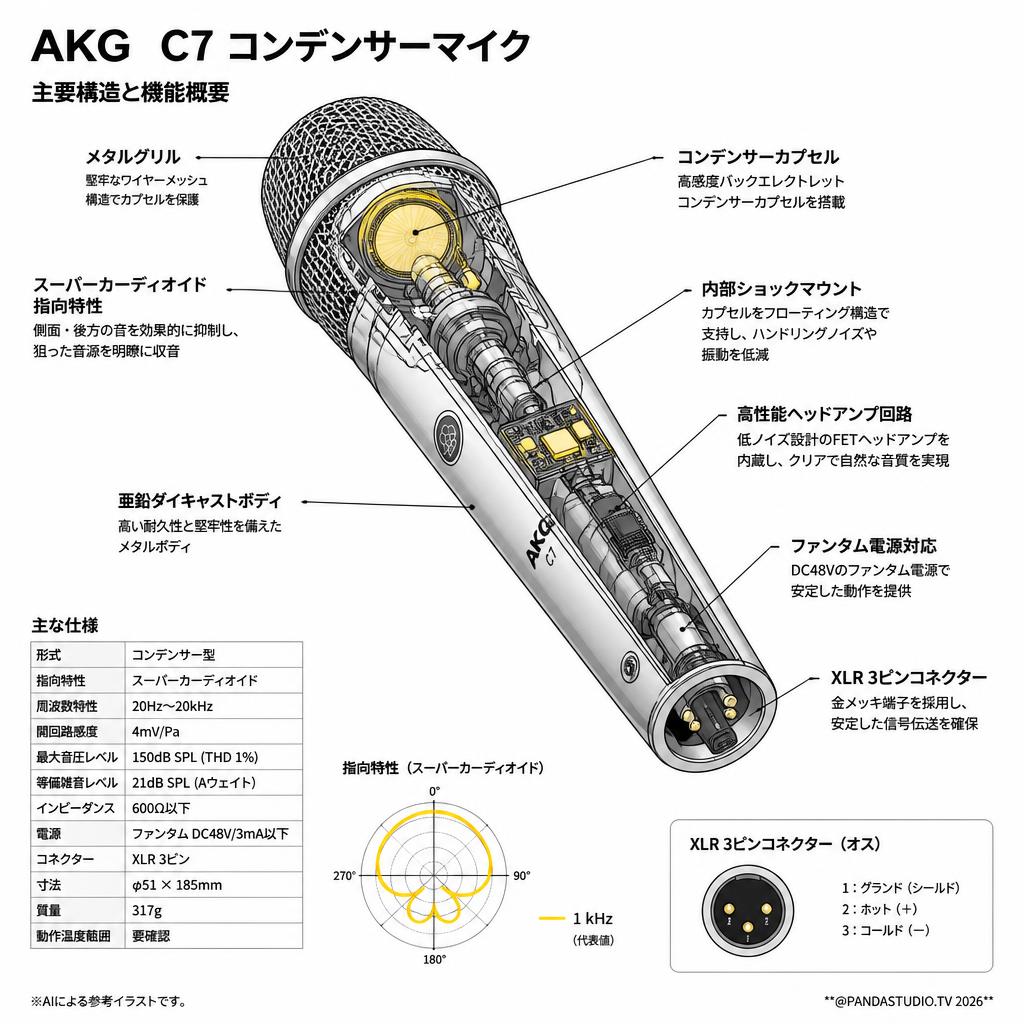 AKG  C7 コンデンサーマイク スペック