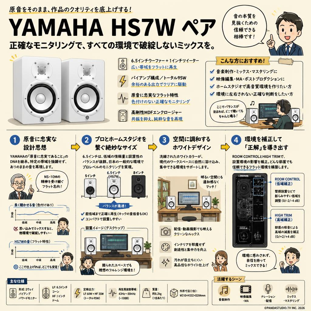 YAMAHA HS7W ペア 概要
